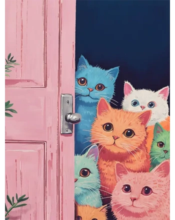 Humorous Colorful Cats