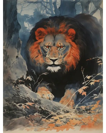 Lion digital art style