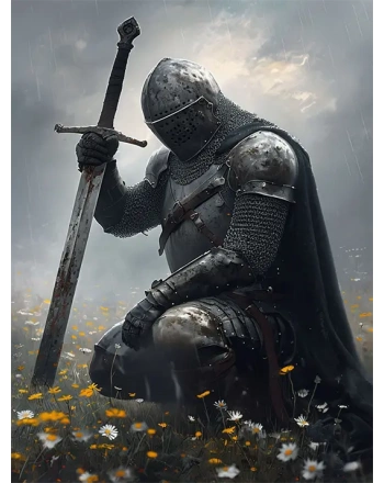Melancholic Knight in Daisies