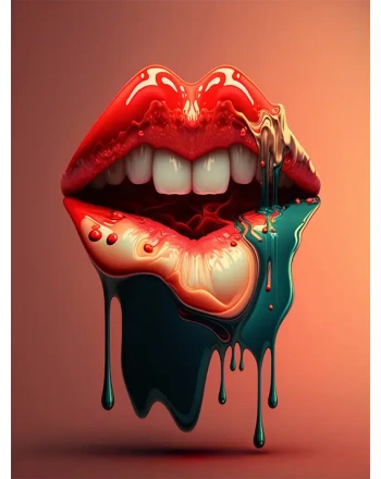 Melting Lips Painting