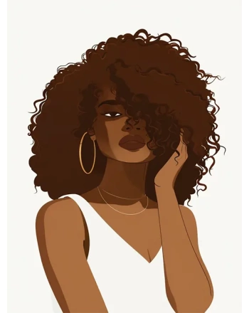 Minimalist African Woman