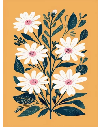 Minimalist Floral Daisies