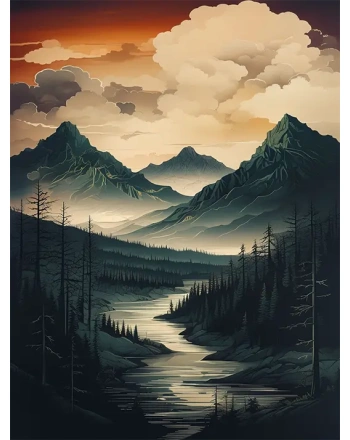 Misty Mountain Peaks