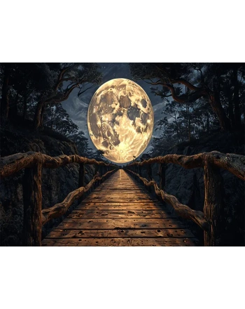Moonlit Wooden Bridge