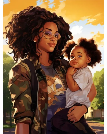 Daughter and mother painting
