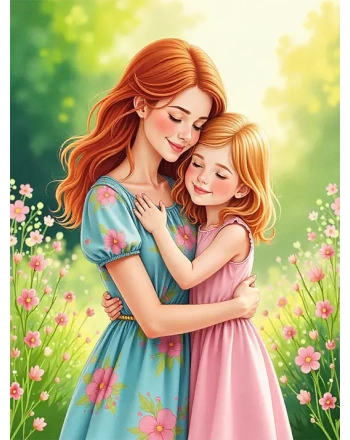 Mother and Daughter painting