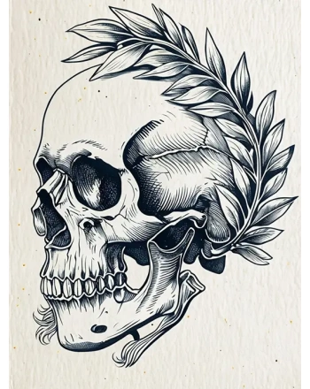 Navy Blue Skull