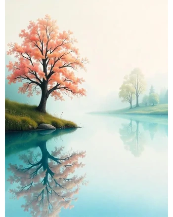 Painting cherry blossom tree