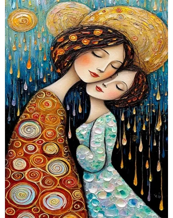 Painting mother and daughter