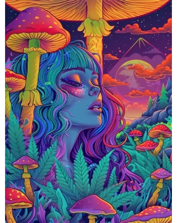 Painting of Psychedelic Girl