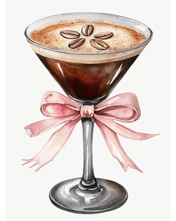 Painting of an espresso martini