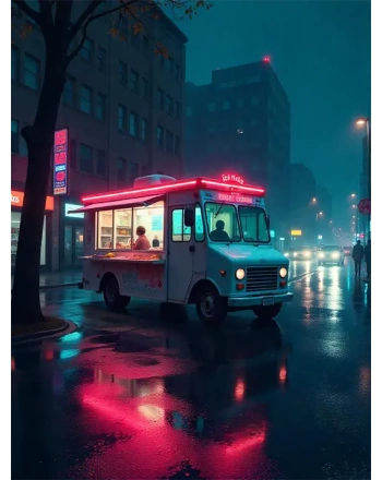 Painting of an ice cream truck