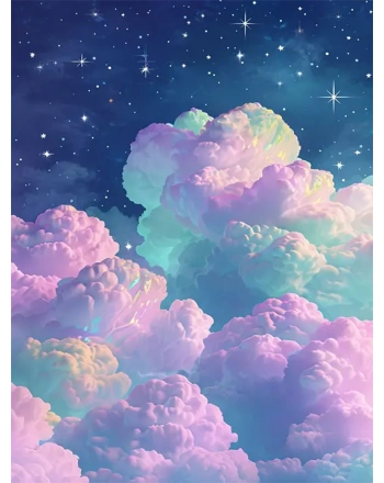 Pastel Clouds and Stars