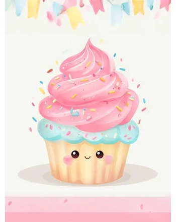 Playful Whimsical Cupcake