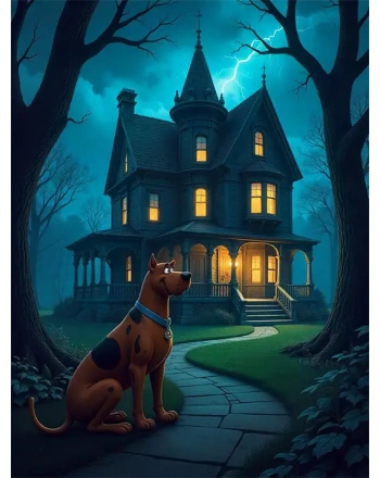 Scooby-Doo in a mansion