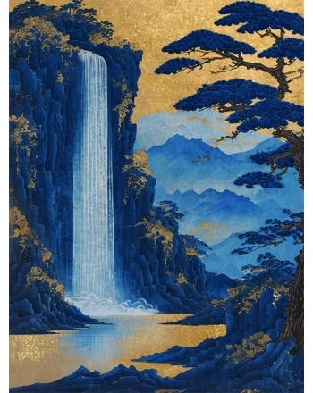 Serene Japanese Waterfall