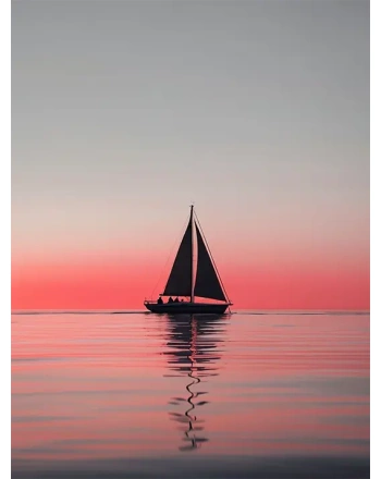 Serene Sailboat Silhouette