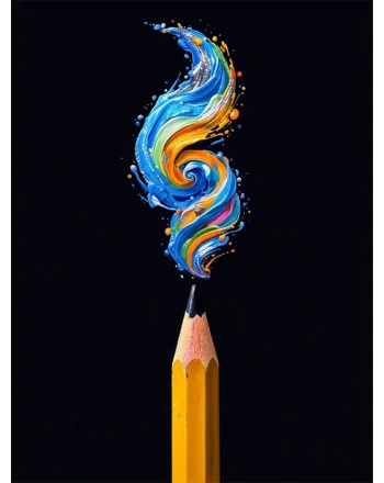 Spiraling from a Yellow Pencil