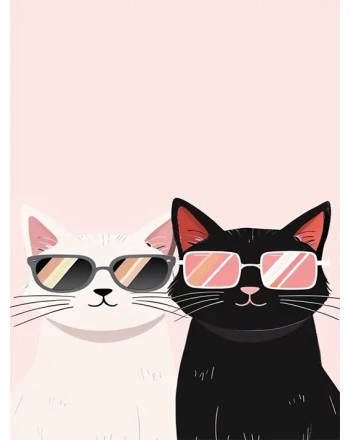 Stylish Cartoon Cats