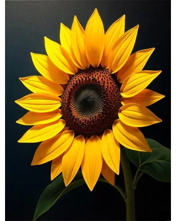 Sunflower portrait painting
