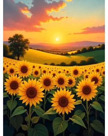 Sunflowers in a field