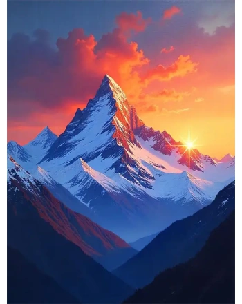 Sunset over the mountains