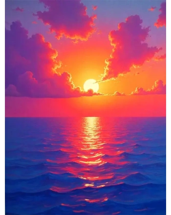 Sunset over the ocean