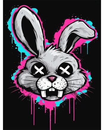 Surreal Cartoon Rabbit