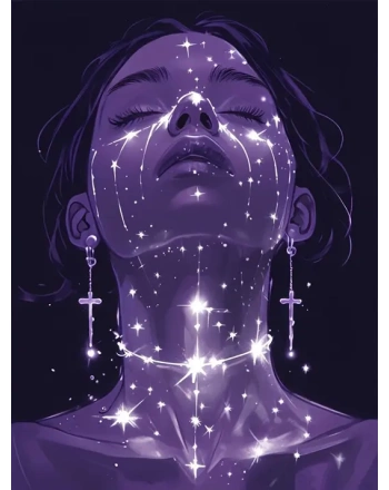 Surreal Celestial Face