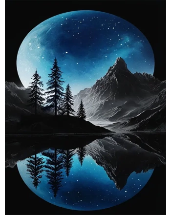 Surreal Moonlight Reflection