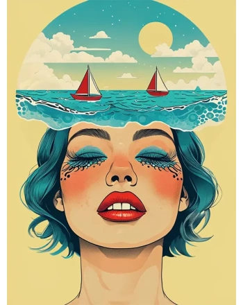 Surreal Oceanic Woman