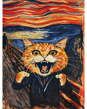 Surreal Orange Tabby Cat