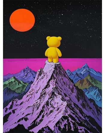 Teddy Bear on Mountain