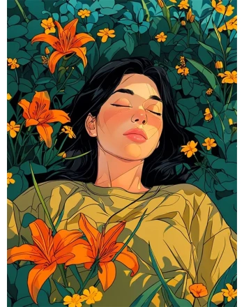 The girl in the garden