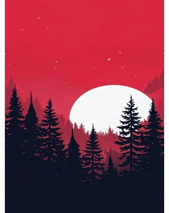 Tranquil Minimalist Forest