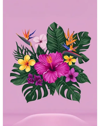 Tropical Flower and Leaf