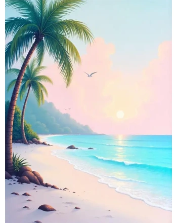 Tropical beach painting