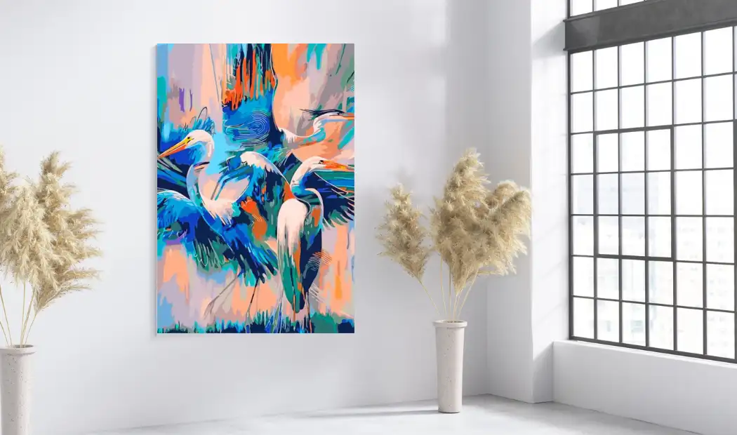 abstract bird paintings