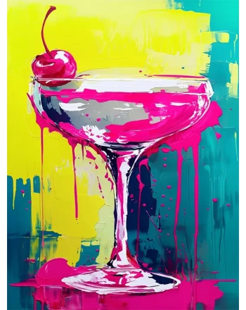 Vibrant Cocktail Glass