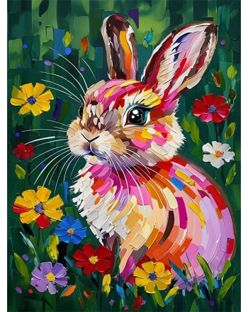 Vibrant Impressionistic Bunny