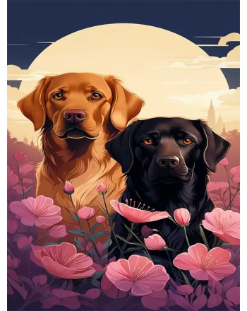 Vibrant Labrador Retrievers