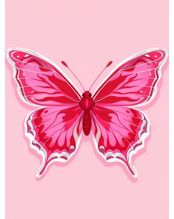 Vibrant Pink and Red Butterflies