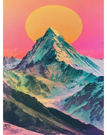 Vibrant Surreal Mountain