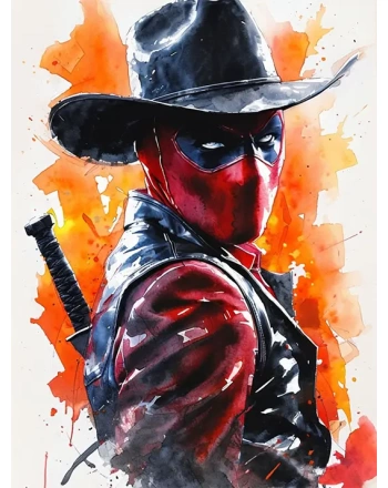 Vibrant Western Superhero