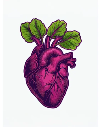 Vintage Heart and Leaf