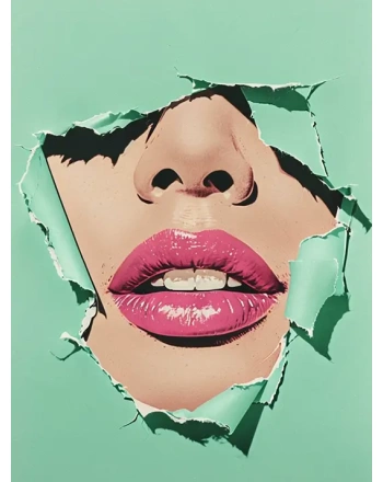 Vintage Pop Art Woman's Face