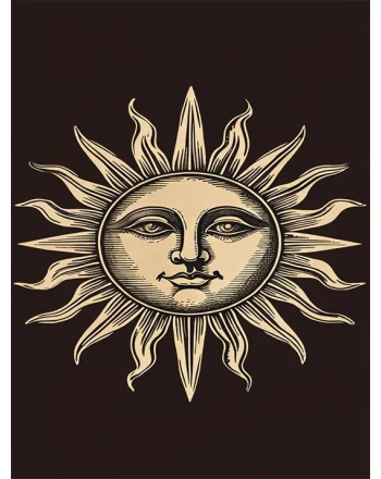 Vintage Sun Face