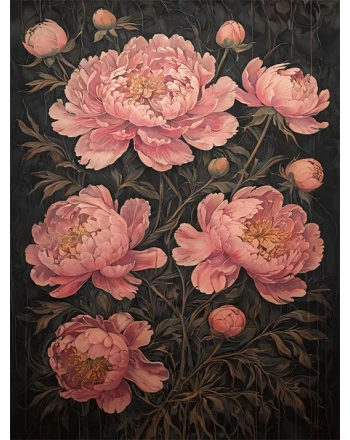 Vintage peony flower