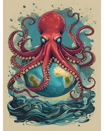 Vivid Red Octopus