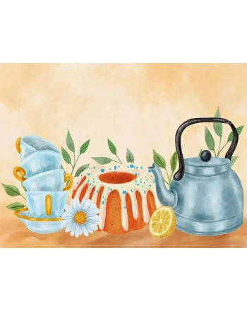 Watercolor Tea Painting